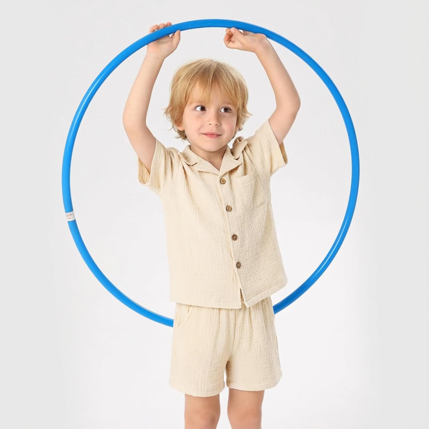 XMWEALTHY Toddler Baby Boy Summer Clothes Color Block Short Sleeve Button-down Shirt Tops + Cotton Pants Outfit Set - Image 5