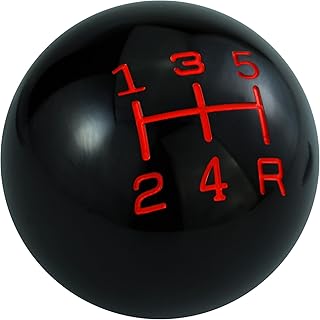 Padaodao 5 Speed Gear Knob Lever Stick Shifter Handle Shift Grip Head fit Most Manual Auto Transmission Vehicles SUV Truck Cars M12x1.25 M8x1.25 M10 x1.5 M10x1.25, Black