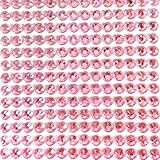 Wrapables 500-Piece Adhesive Rhinestone Crystal Diamond Stickers, 6mm, Pink