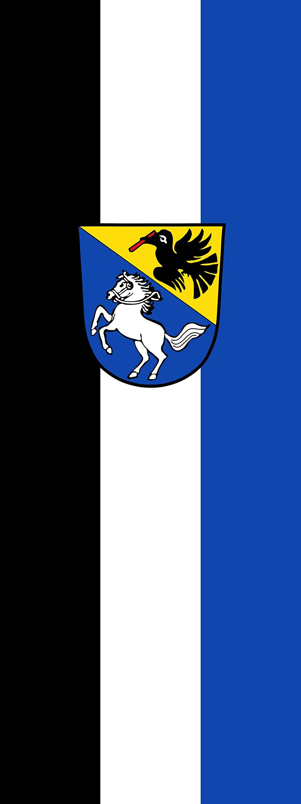 Pionowy wiszący obrotowy baner poprzeczny flaga Maitenbeth | flaga portretowa | 6 m² | 64 m2 | 400 x 150 cm | 100% wyprodukowano w Niemczech - trwała flaga zewnętrzna