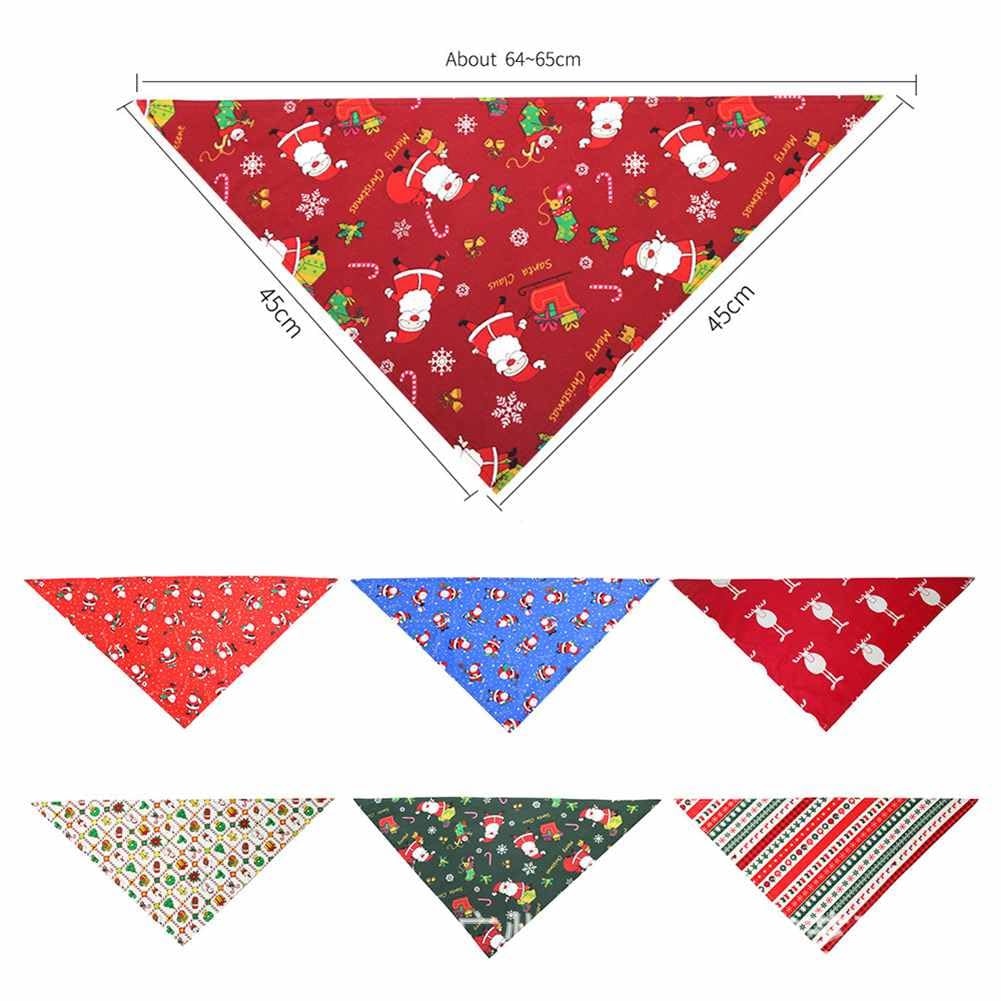 2 Stück Hundehalstuch Weihnachten - Büffelkaro Mit Quasten, Verstellbar (bis 50 Cm), Baumwolle, Für Große Hunde