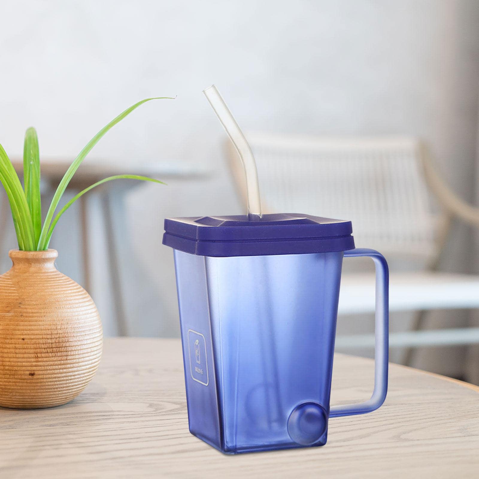 Kubki do picia – kreatywne szklane kubki w kształcie puszki na śmieci ze słomką i pokrywką, duża pojemność 400 ml na napoje, idealne do domu, na imprezy, prezenty i nie tylko