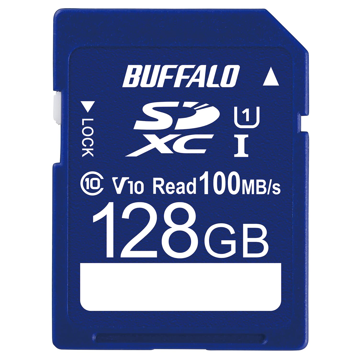 バッファロー SDカード 128GB 100MB/s UHS-1 スピードクラス1 VideoSpeedClass10 IPX7 Full HD データ復旧サービス対応 RSDC-128U11HAの商品画像