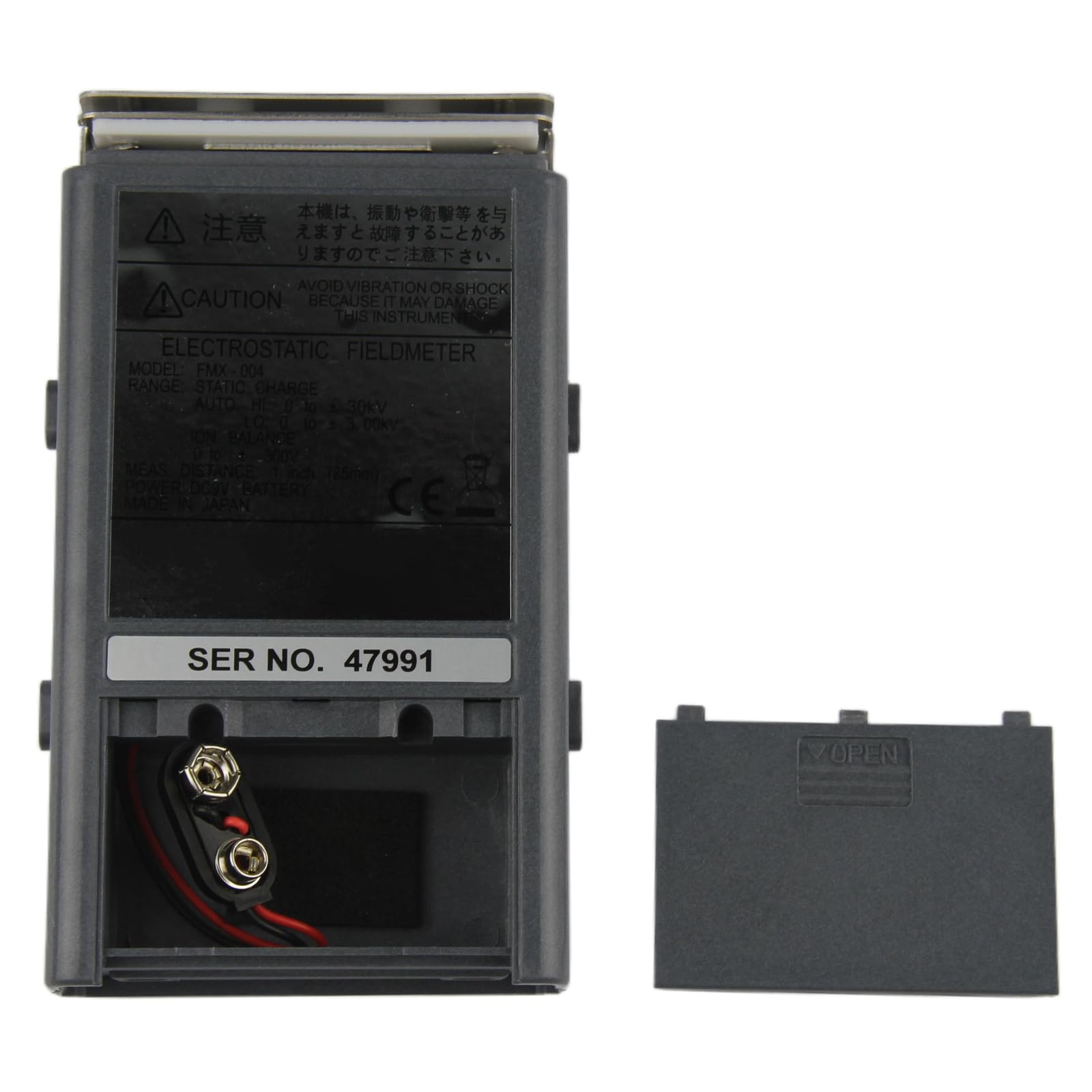 Medidor estático FMX-004 Medidor de campo electrostático Herramienta de prueba ESD Medidor Electrostático Rango de medición 0 a ± 1.49KV (9V Batt no incluido)