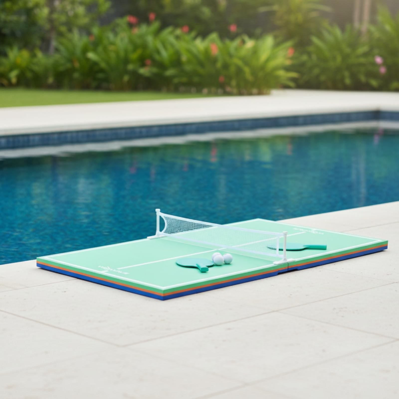 Qianly Tavolo Tennis da Tavolo Pong Pieghevole | Leggero, Stabile, Tavolo tennis da tavolo Pong con Rete, per Giardino, Bambini