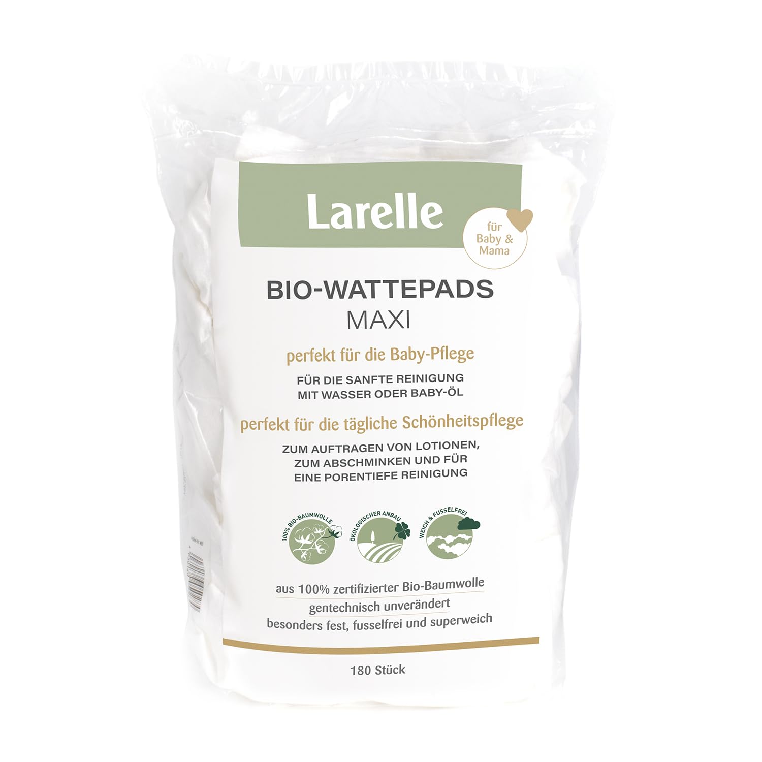 Bio-Wattepads Maxi 1080 Stück für Mama & Baby