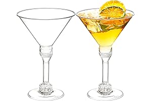60-Pack Plastic Martini Glasses: Stylish and Unbreakable Drinkware Perfection