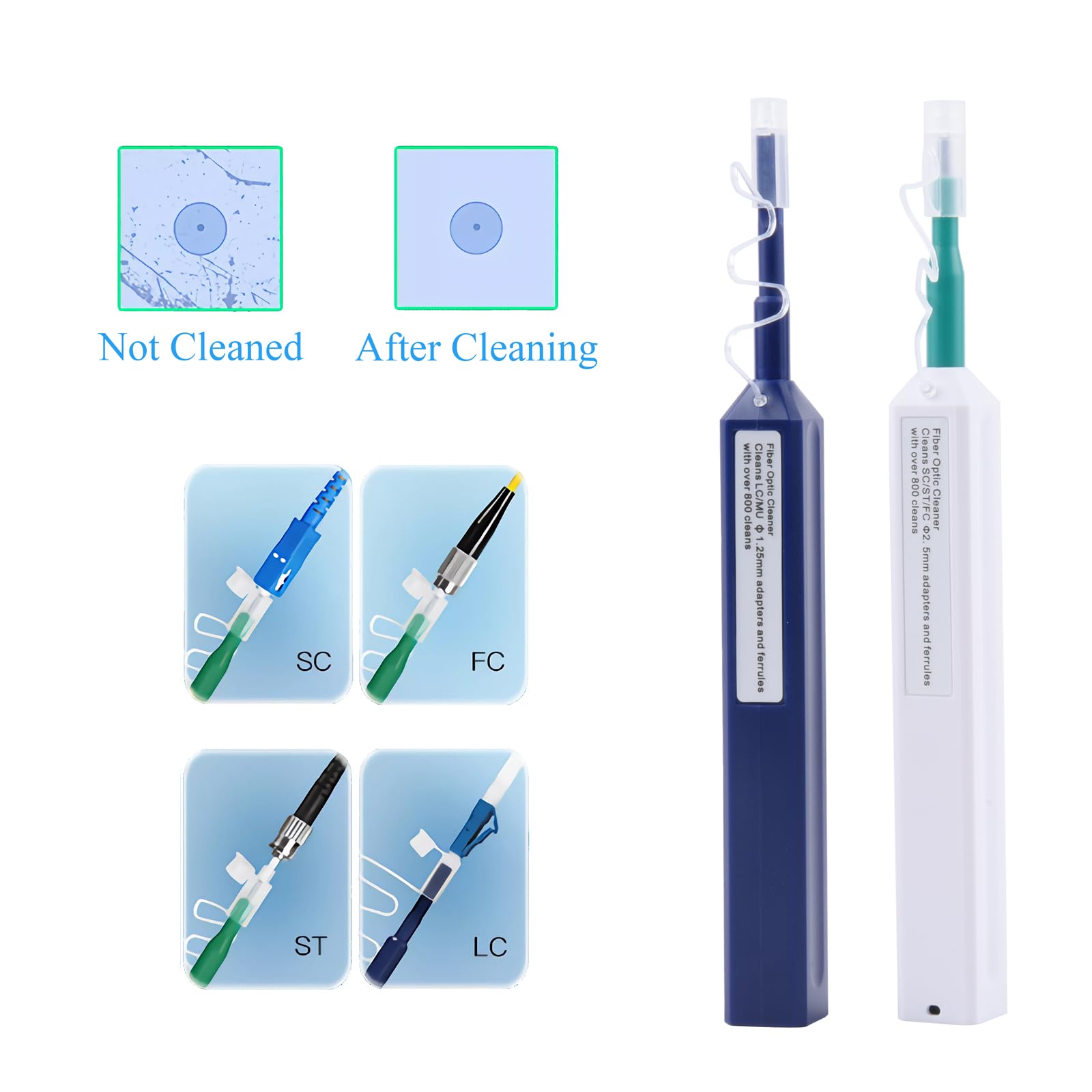 4-teiliges Glasfaser Reinigungswerkzeug Set LC SC FC ST MPO MTP