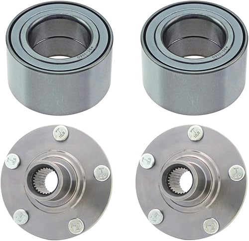 Maxfavor Juego de 4 piezas de buje de rueda delantera y cojinete y kit de sello de reemplazo para Nissan Altima 2002 2003 2004 2005 2006 S SL Base