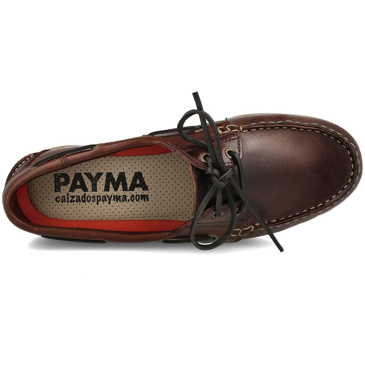 Scarpe da Barca Uomo in Pelle Speciale Seahorse Oliata. Fatto in Spagna. 2 Occhielli Classici Stringata. Suola in Gomma. Marrone e Blu