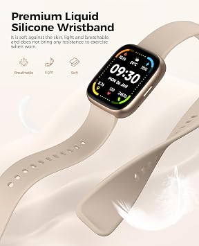 SOUYIE Smart Watches for Women, IP68 Waterproof, Alexa Built-in, 1.83 HD Customizable Display, Heart Rate, Blood Oxygen, Sleep, Weather Updates, Fitness Tracker for Android & iOS, Glod
