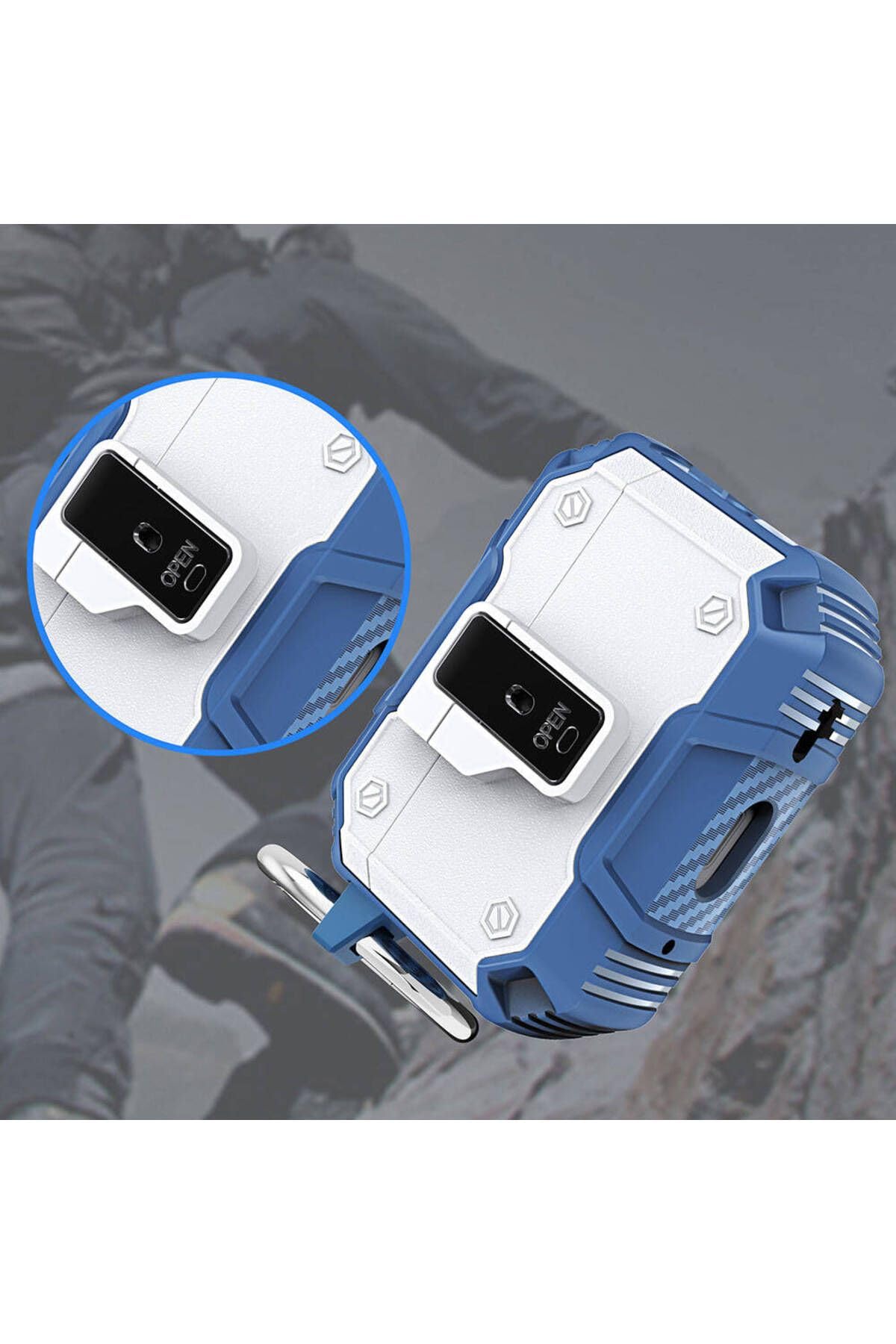CONSTRAIN Air Pods Pro 2 Zore Airbag 35 İle Uyumlu Darbelere Karşı Dayanıklı Düğmeli Kılıf, Yeşil