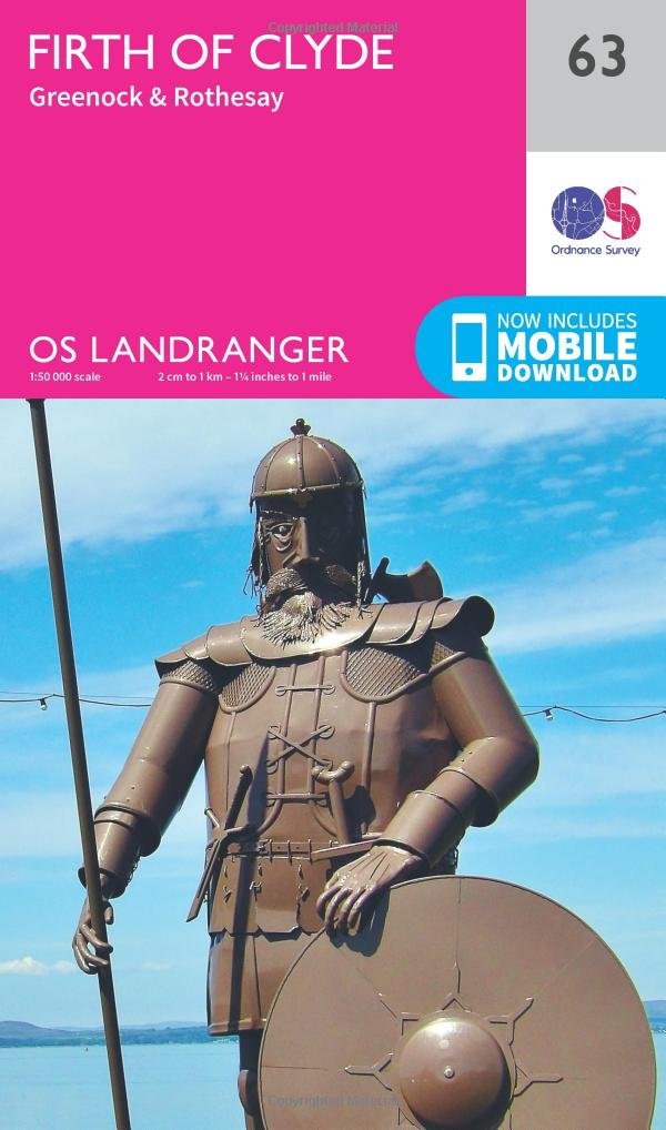 Firth of Clyde Map | Greenock & Rothesay | Ordnance Survey | OS Landranger Map 63 | Scotland | Walks | Cycling | Days Out | Maps | Adventure: 063