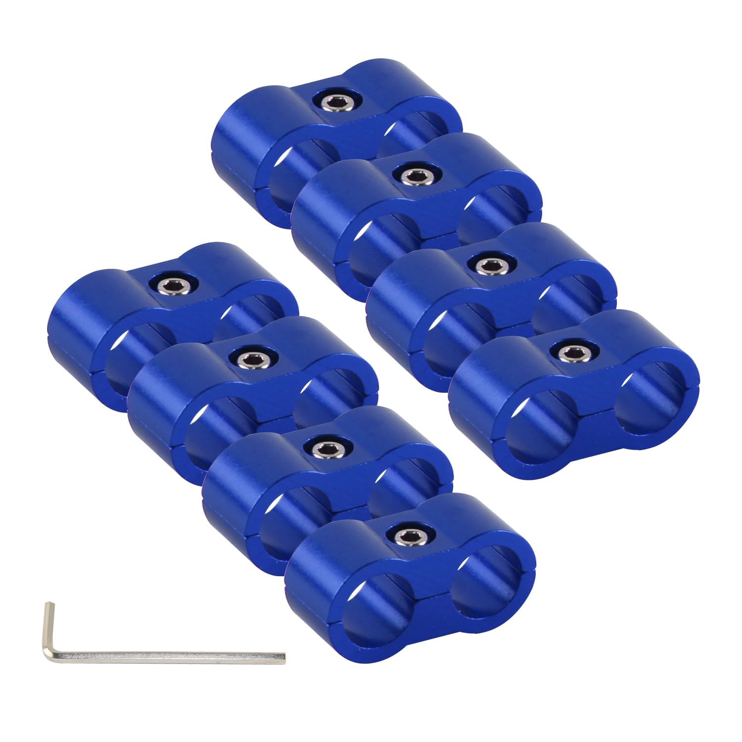 PTFE AN-4 4AN 8mm Black Braided Hose Pipe Separator Clamp Fitting Adapter
