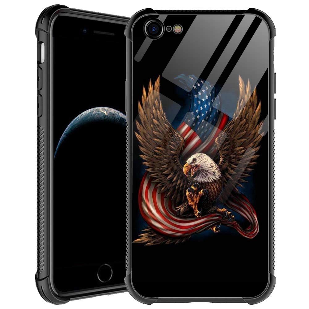 HAARBB Case Compatible with iPhone 6s Plus Case,Patriotic Eagle Case for iPhone 6 Plus Men Boys,Shockproof Anti-Scratch Soft TPU Case for iPhone 6/6s Plus Patriotic Eagle