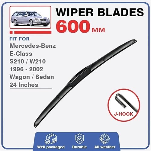 Miniatura 2 de Escobillas de limpiaparabrisas delanteras compatibles con Mercedes Benz Clase E S210 W210 1996-2002 Wagon Sedan Parabrisas Ventana E200 E230 E280