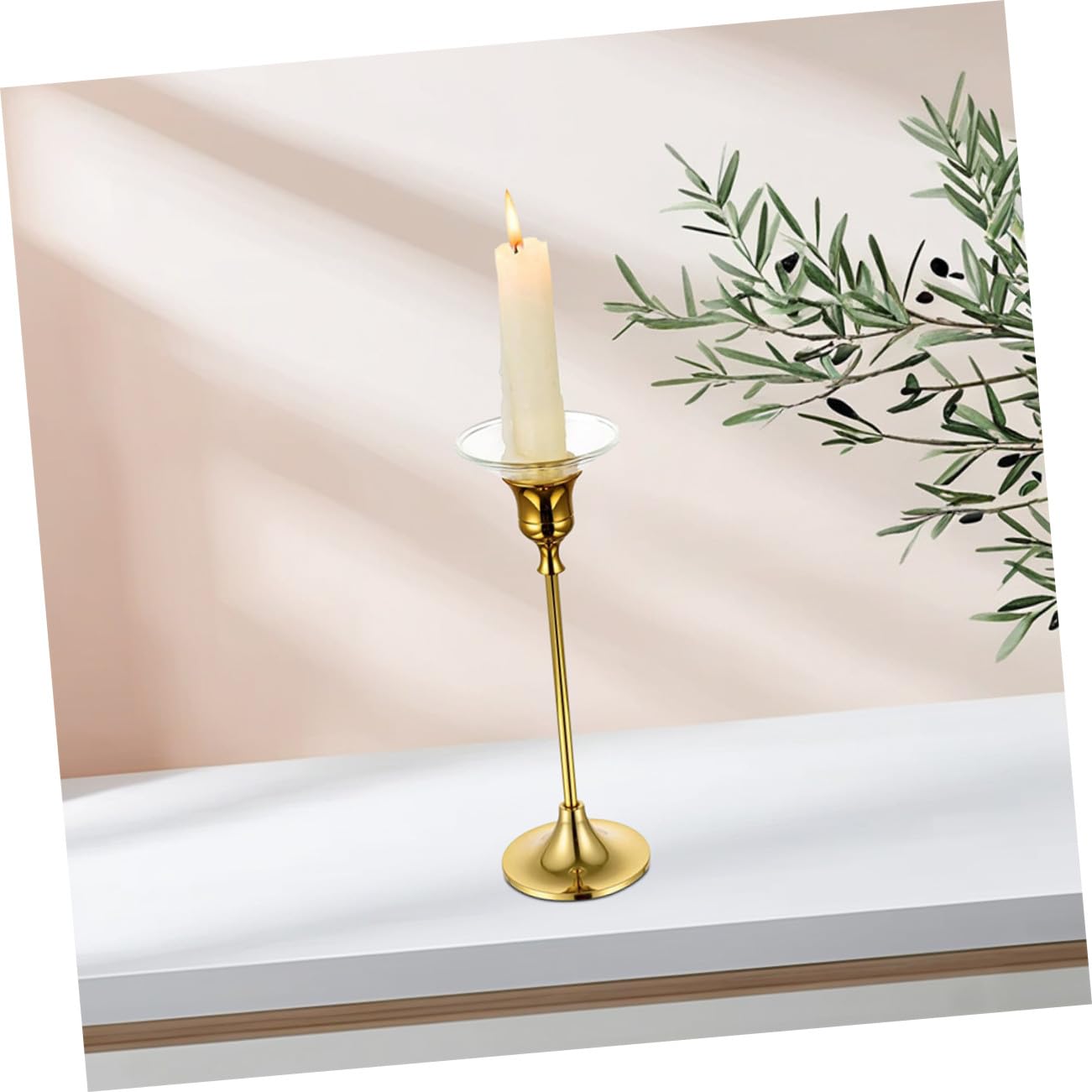 6 Piezas de Vidrio para Candles, Bobeches de Vidrio para Candelabros Redondos, Colector de Gotas Vela Reutilizable, Fácil de Limpiar