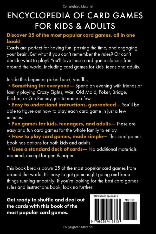 Encyclopedia of Card Games for Kids & Adults: Rules & Instructions for 25 of the Most Popular Card Games (Card Games for All Ages) image 3