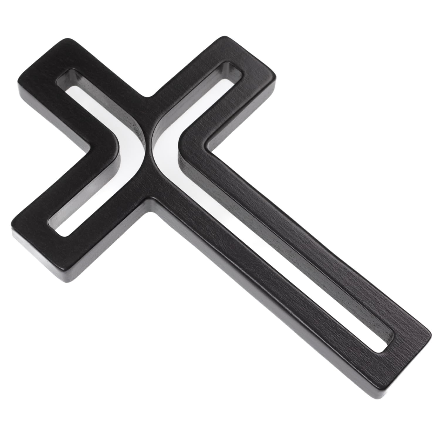 Croce In Legno Di Faggio Moderna: Decorazione Da Parete Per Casa O Come Regalo Battesimo/comunione - Foto 8