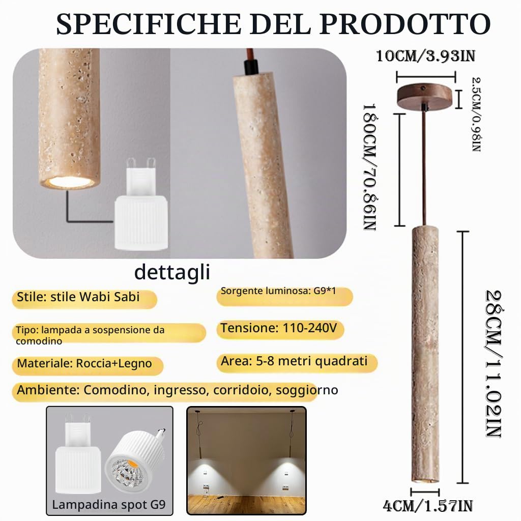 Luce Pendente In Stile Retro Lampade A Sospensione Rocce Naturali Lampada A Sospensione In Stile Wabi Sabi Decorativa Luce Luce A Sospensione Regolabile Per Corridoio Camera Da Letto(2 pack)