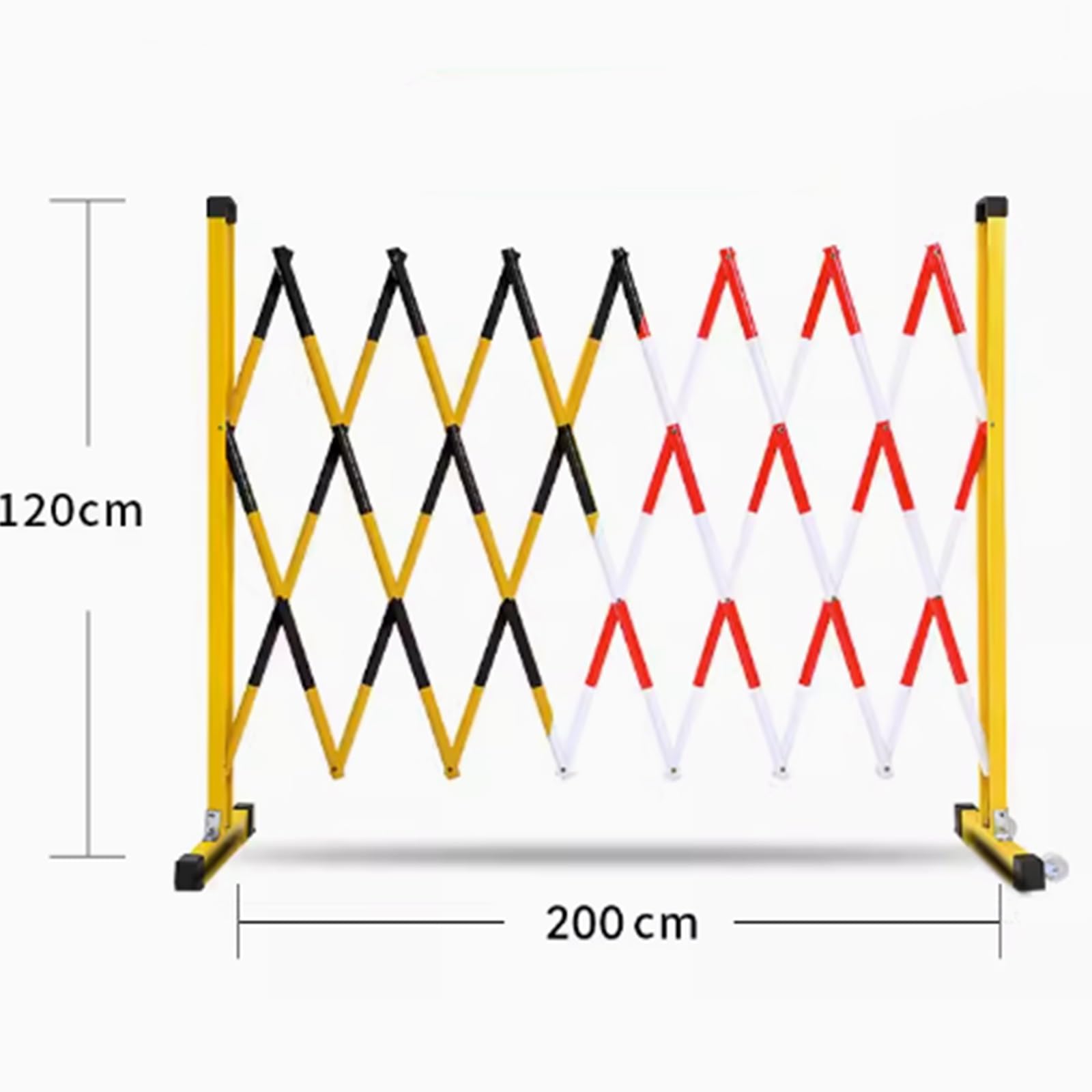 Clôture de signalisation rétractable – Filet de sécurité extensible avec bandes réfléchissantes, bleu/blanc, 1,2 x 2,5 m, parfait pour les événements de construction et la sécurité publique