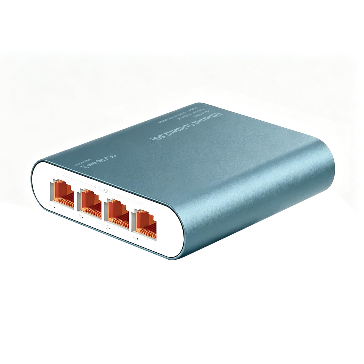 Ethernet-Switch mit 5 Ports, 2,5 GB, mit POE-Eingang, 1 zu 4 Netzwerk-Splitter, 2500 Mbit/s mit Typ-C-Netzkabel, RJ45-Internet-Adapter, Hochgeschwindigkeitskabel, für Cat 5/5e/6/7/8-Kabel