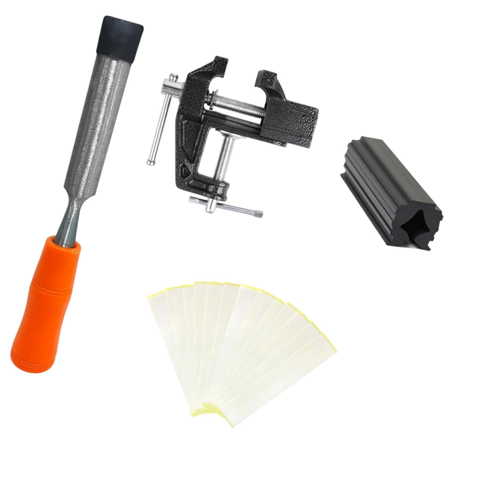 Menolana Golf Club Grip Vise Clamp Set, Grip Tape Remover Tool Convenient, Universal Easy to Use Bench Vise Golf Club Calibration Tool, Orange Remover