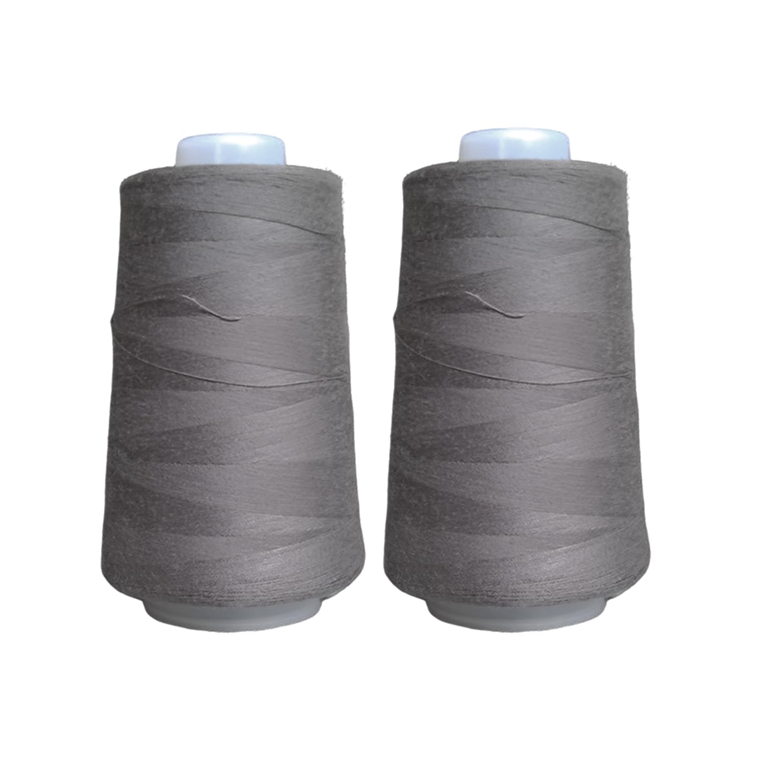 BRATAA2 Cones of 3000 Yards Each Spool Thread for Sewing 100% Polyester High Speed Sewing Machine Thread 40S/2(Dark Grey)