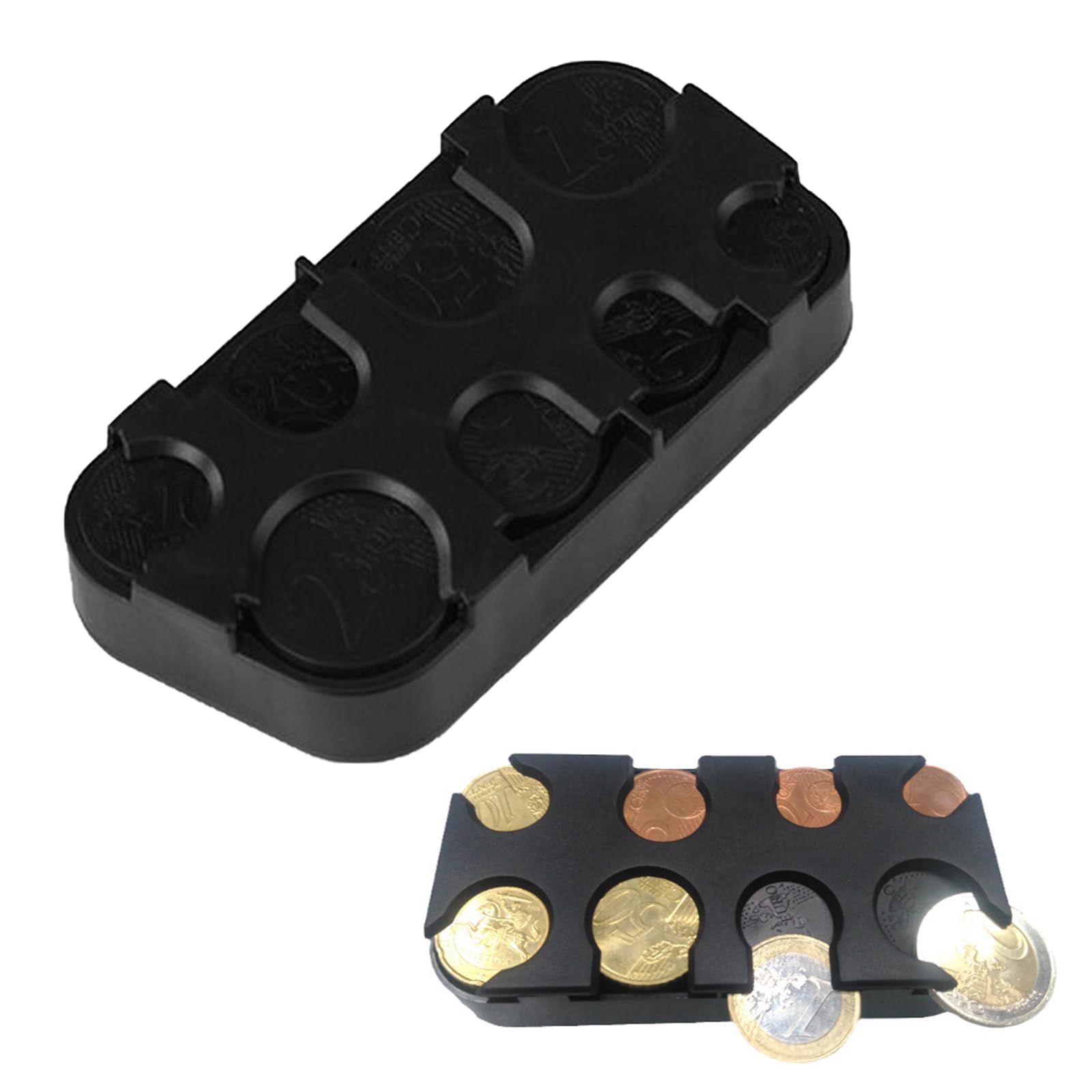 Organiseur à Pièces De Monnaie,Organiseurs Pour Pièces De Monnaie,Etui à Pièces En Euros,Pièces De Monnaie Porte-conteneur,Pour Voiture,taxi,8