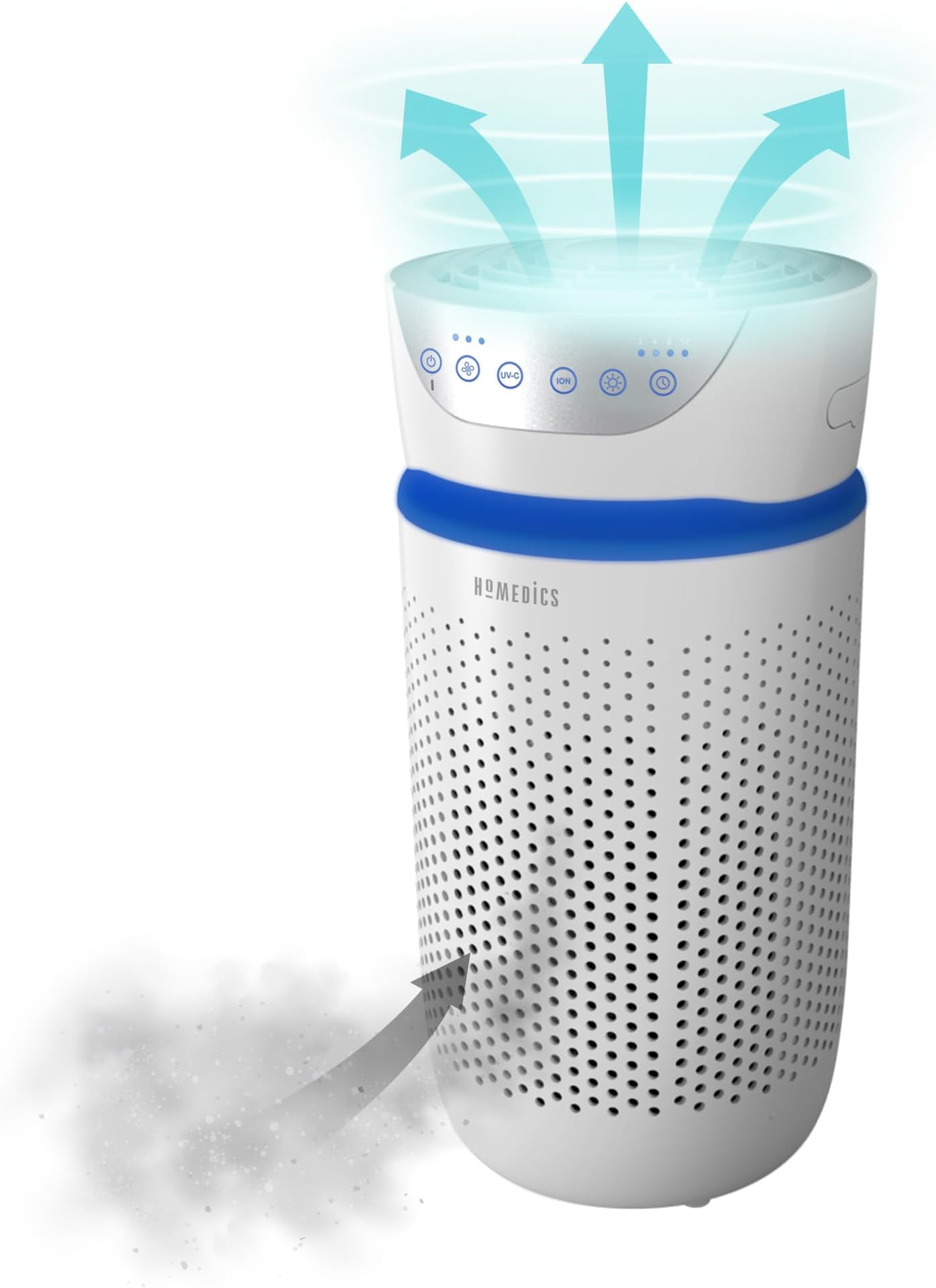 5-in-1 TotalClean Air Purifier, for Bedroom & Home, Quiet HEPA & Carbon Filters, Compact Purifiers with Night Mode, Removes Allergens, Pet Dander, Smoke, Cooking, Mould Spores & Germs, Small