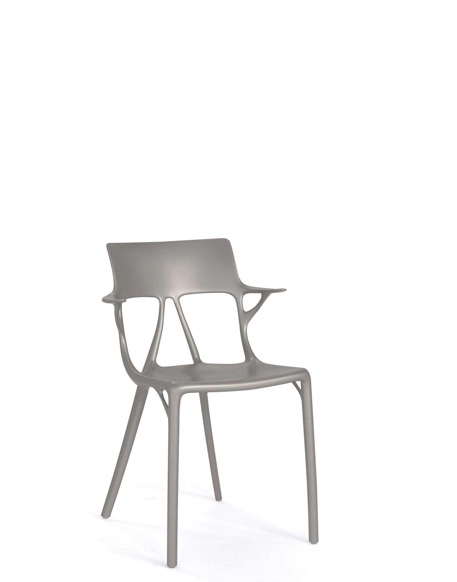 Kartell A.​I. Sedia, Tecnopolimero termoplastico Riciclato, Grigio, H 81 cm