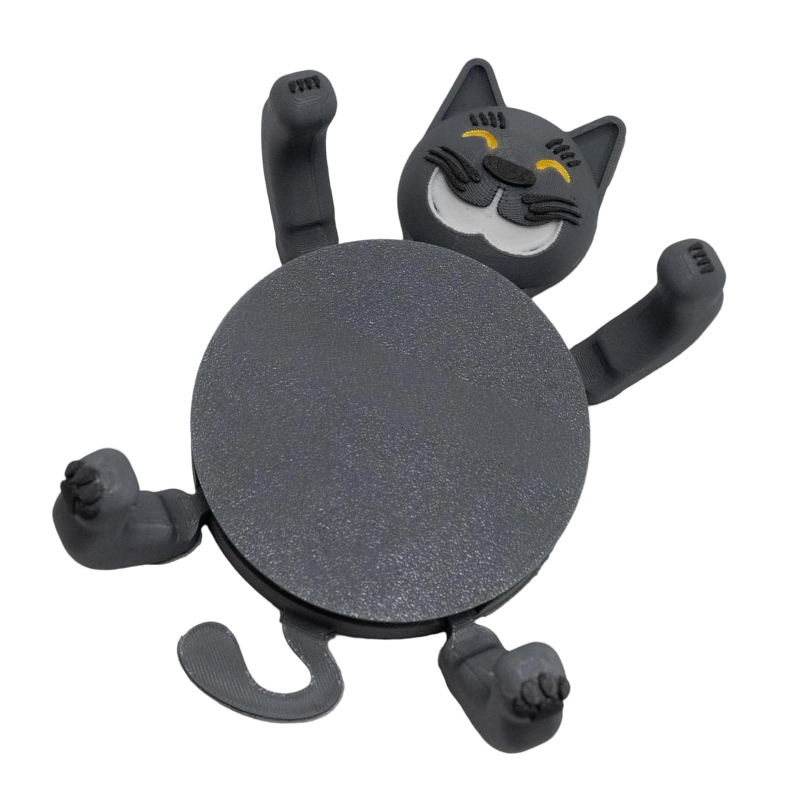 Lnijayni Black Cat Coasters,Cat Cup Holder,Cats Coasters For Drinks,3D Print Cats Coaster And Funny Cup Holders,For Pet Lover Tabletop Creative Decors