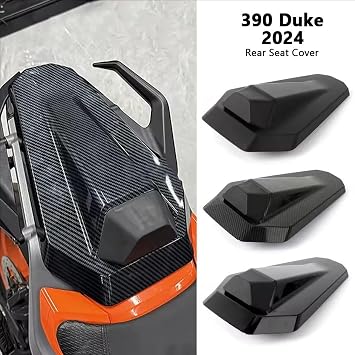 Motorcycle Rear Passenger Pillion Rear Seat Cover Cowl Solo Fairing Carbon Fiber Black Fits for 390 Duke 390DUKE 390 Duke 390Duke 2024 (Matte Black)