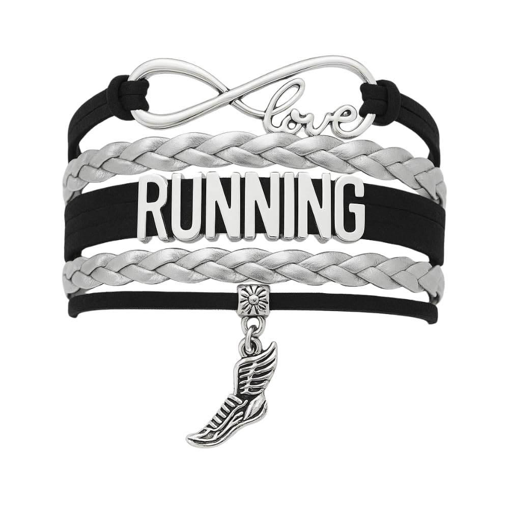 Track and Field Gift- Runner Bracelet, Running Jewelry, Adjustable Track Shoe Charm Bracelet, Hurdles, Pole Vault, Javelin, Discus, Hammer Throw, Shot Put