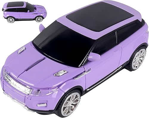 Ratón inalámbrico lindo morado para coche, portátil compacto y divertido, divertido ratón USB para laptop, computadora, tableta, MacBook, niños,