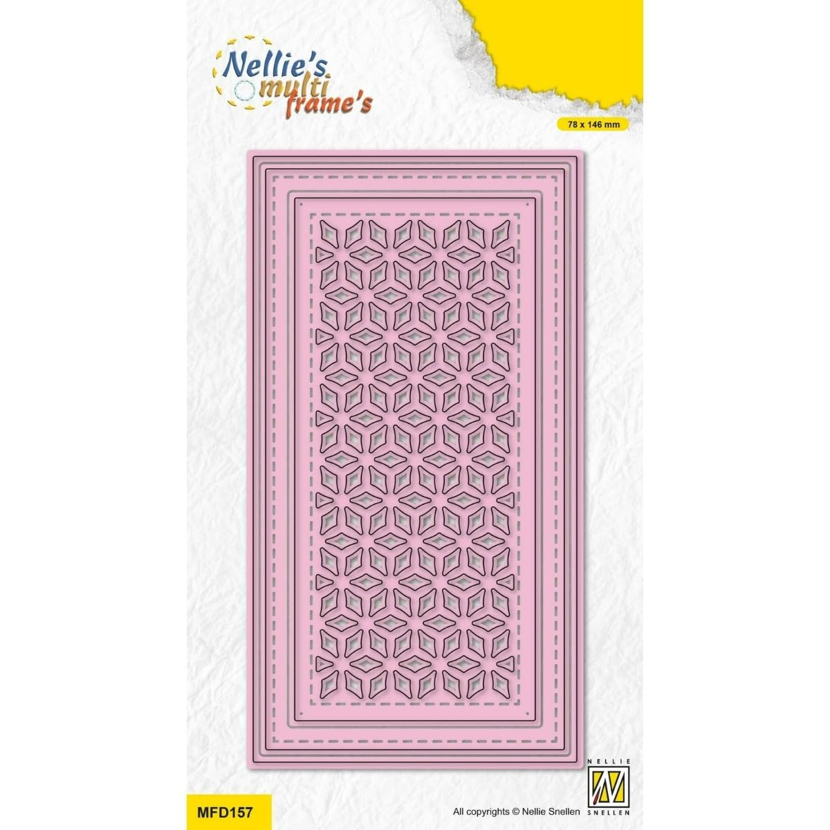 Nellie's Choice Nesting Dies, Rectangle Multi Frame Dies, 7.8 x 14.6 cm, 3 Cutting Dies, Card Making Supplies, Metal Craft Dies for Scrapbooking, DIY and Paper Crafts
