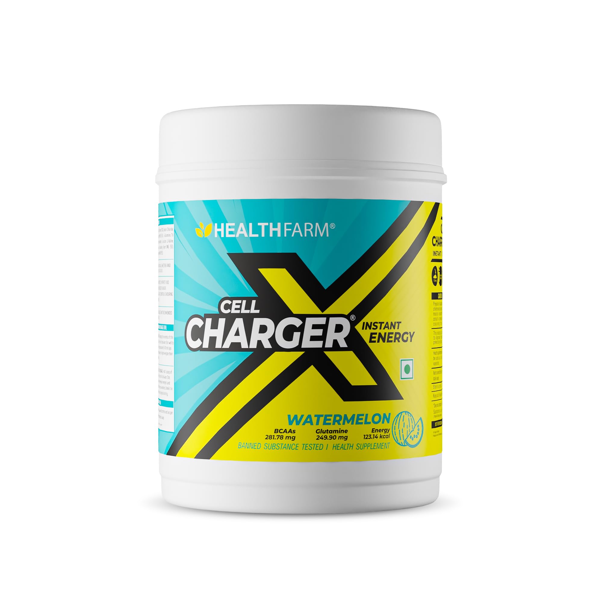 HealthFarm Cell Charger Instant Energy Drink Powder, Blueberry Flavour, with BCAAs and Glutamine (1Kg, WATERMELON)-picture-54