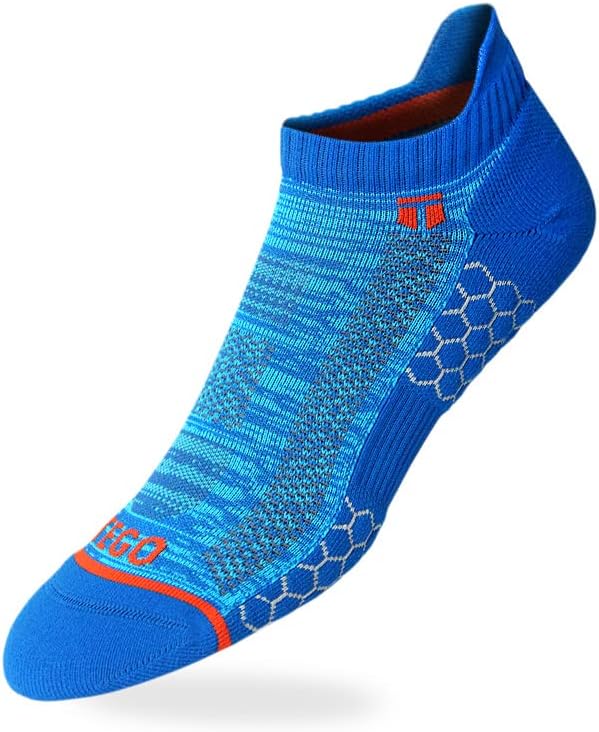 TEGO - Socks - Ankle - Trail Light Nylon - Large(1 Pack) - Blue Grey-Sports, fitness, Running, Exercise, Thick Good Grip, for men, women