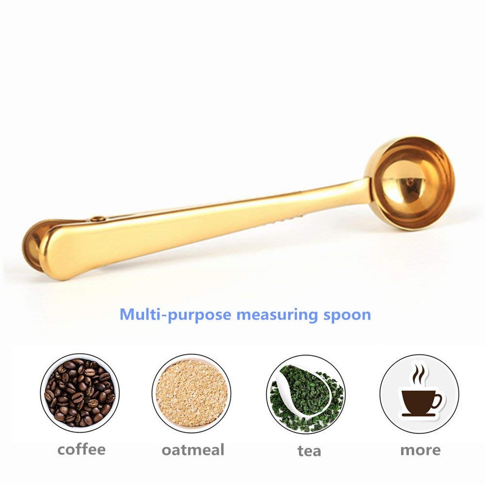 Cucchiaio Da Tè in Legno Con Clip Per Borsa Utensile Caffè