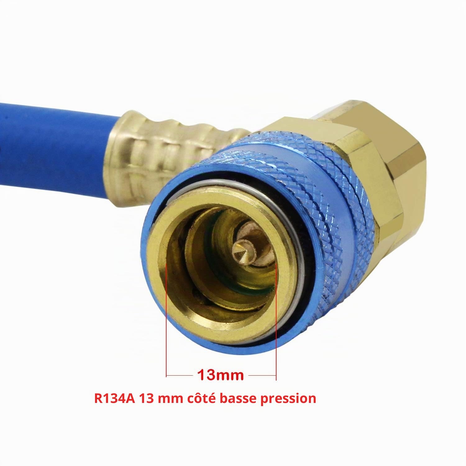 HSEAMALL R134A Métal Tuyau De Charge Auto Climatisation De Voiture Réfrigérant Tuyau De Charge Adaptateur avec Guage