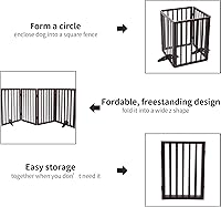 Vista 5 de Puertas plegables independientes para perros para casa, puerta de mascota para perros, puerta independiente para perros para interiores, puerta