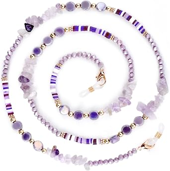 BILIONE Crystal Glasses Chain for Women, Eye Glasses Holders Around Neck, Stylish Beaded Sunglasses Strap