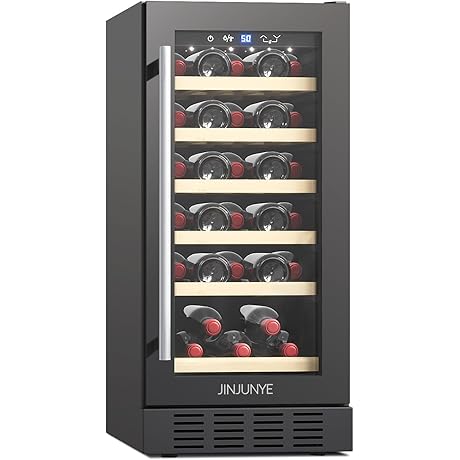 15" 30 Bottle Wine Cooler Refrigerator with Digital Temperature Control
