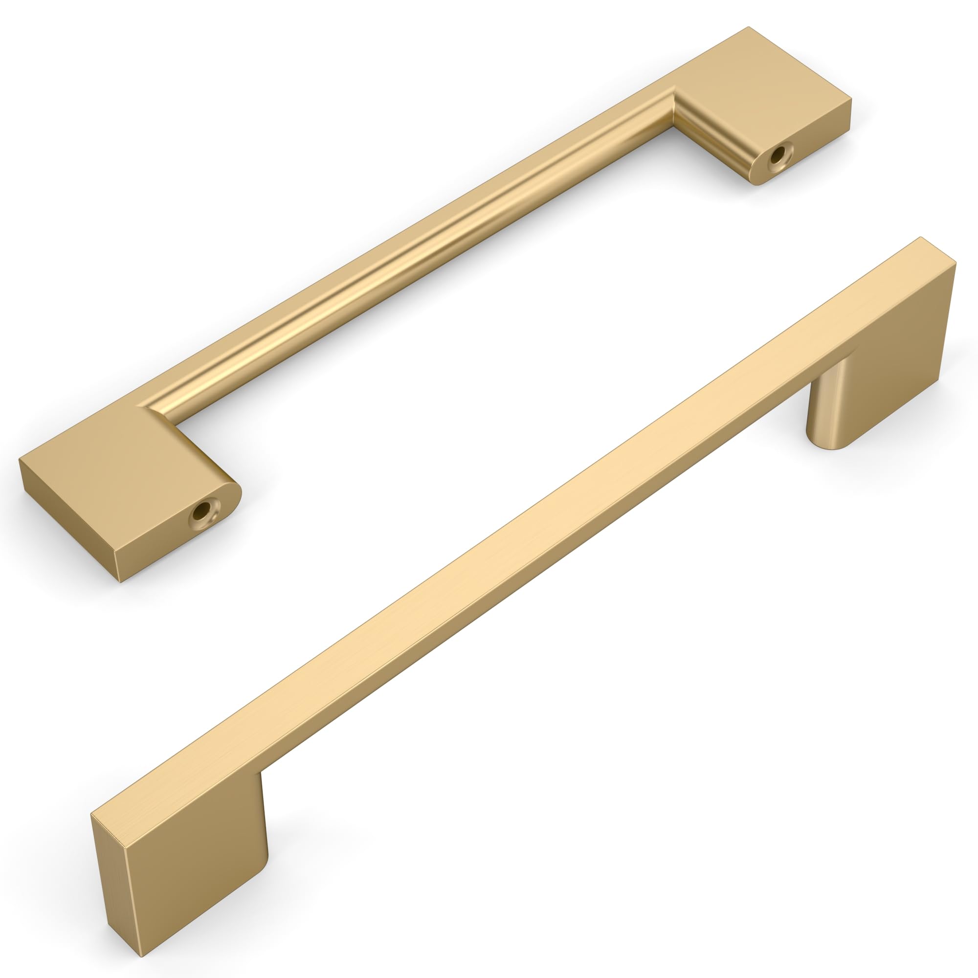 Photo 1 of Amerdeco 10 Pack Champagne Bronze Cabinet Pulls 6.25 Inch(160MM) Hole Centers Kitchen Cabinet Handles Cabinet Hardware Kitchen Handles for Cabinets Cupboard Handles Drawer Pulls ZH0060