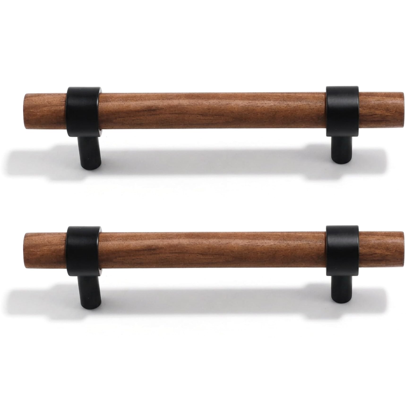 Uanqfegy 170Mm Wood Drawer Pulls - 2Pcs 6.69 Inch Wood Cabinet Pulls, Matte Black For Kitchen Cabinet And Furniture Hardware