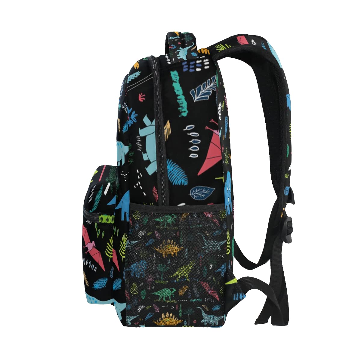 Personalized Kids Backpack - Custom Name Text School Bag, Galaxy Dinosaur Design, Oxford Cloth Bookbag For Boys & Girls