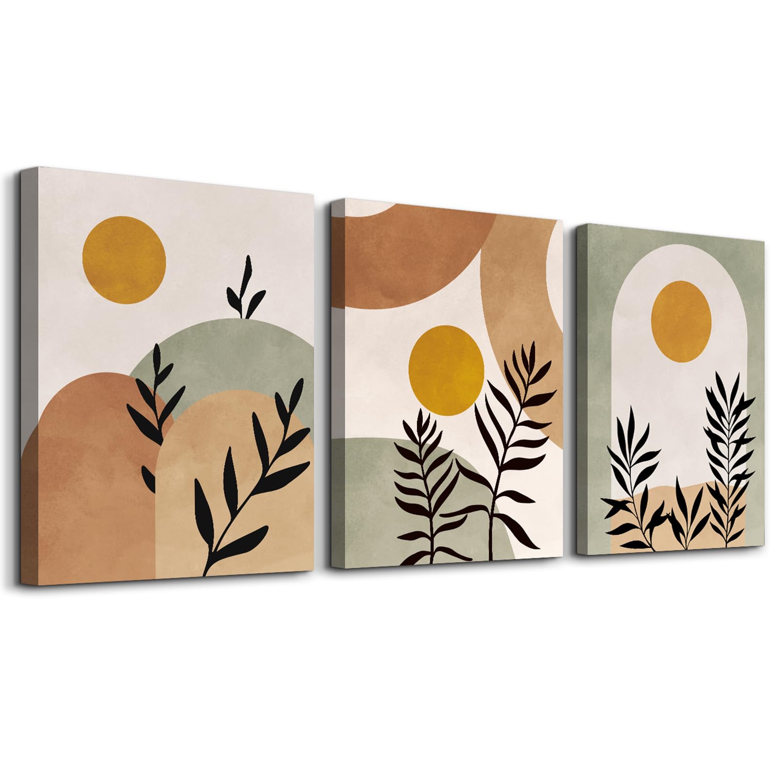 hyidecorart Cuadros Boho Decoración Salon Cuadro Sunshine Hoja Abstracta Bloque Geométrico Nórdico Simple Planta Moderna Decoracion Dormitorios Comedor Oficina Pasillo Cocina Y Baño