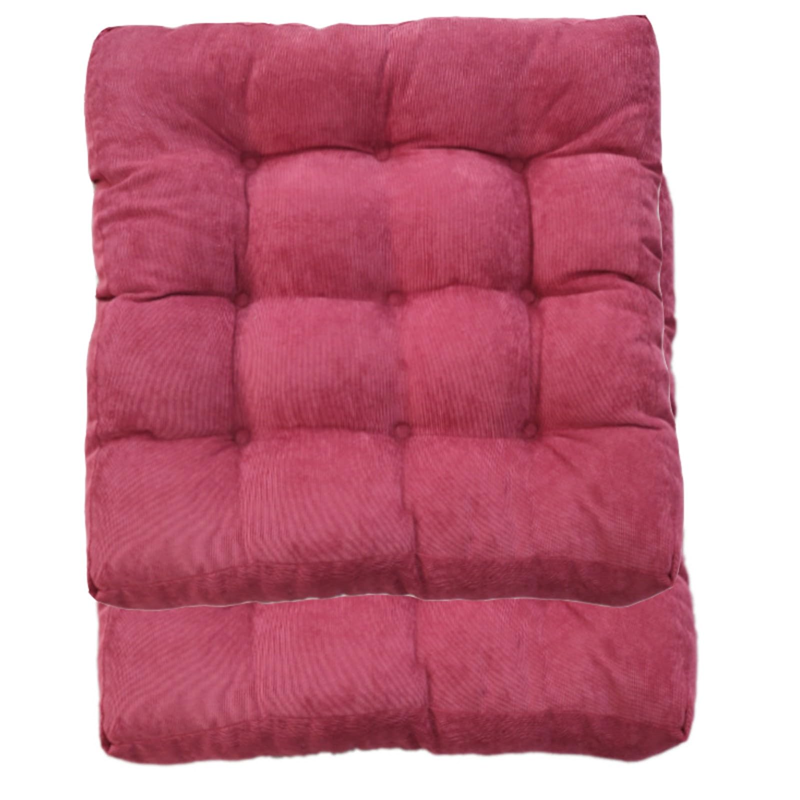 Coussins carrés en velours bordeaux haut de gamme pour assise
