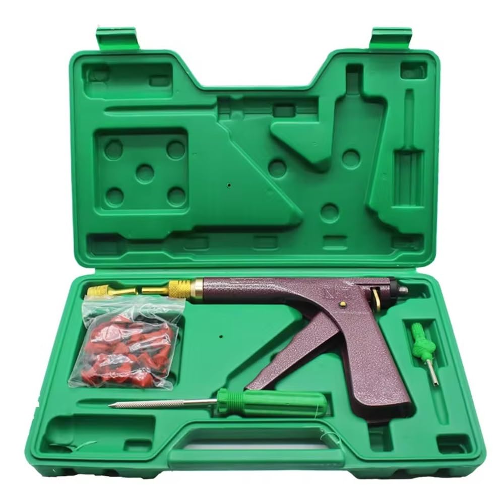 Kit profesional de reparación de pinchazos for neumáticos sin cámara de coche y bicicleta, pistola de vacío for reparación de neumáticos, kit for bloqueo de neumáticos de coche y fugas de aire(WITH BO