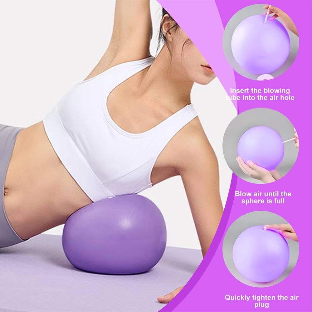 Set di Anelli per Pilates, 5PCS Kit di Anelli per Pilates, Pilates Essentials Kit, Inclusi L'anello di Pilates, Cerchia di Pilates, Palla Yoga, Cinghia Yoga E Fascia Fitness, per Esercizi